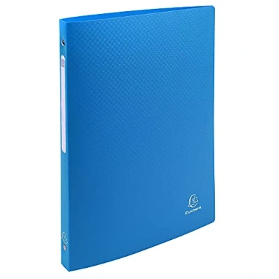 Image of Exacompta ref. 51192E 1 flexible binder with OPAK label 4 round rings, diameter 15 mm Spine 20 External dimensions: 32 x 25 cm A4 file format Colour: light blue