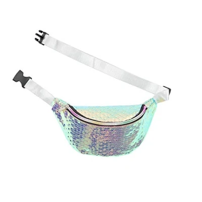 Image of Shell Design Holographic Fanny Pack Bum Bag Travel Pouch Belt 1980&#039;s