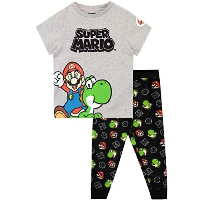 Image of Super Mario Boys Pyjamas Grey 4 5 Years