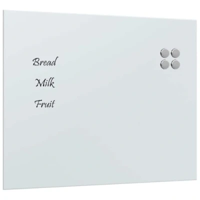 Image of vidaXL Wall Mounted Magnetic Board/whiteboard 50x40 cm Tempered Glass, Dry Erase Surface for Office/Home/School
