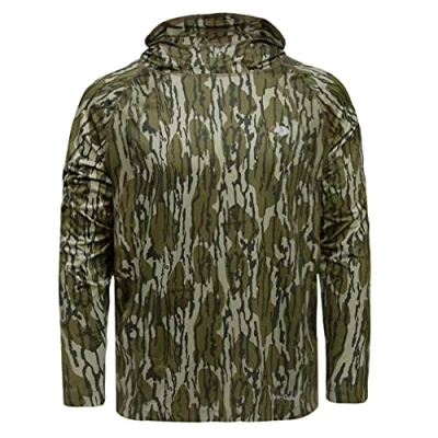 Image of Mossy Oak Men&#039;s Camo Hoodie Lightweight Hunting Shirts, Original Bottomland, M