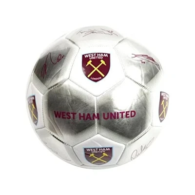 Image of West Ham United FC Special Edition Signature Football (5) (Silver/Claret Red)