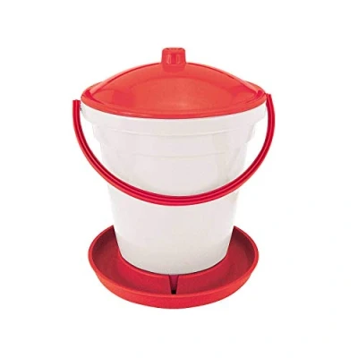 Image of Shorefields Large 18 Litre Chicken, Hen, Poultry Drinker,With Legs, Green and White