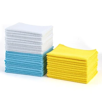 Image of Amazon Basics Microfibre Cleaning Cloth, Pack of 36, Multi, 40.5 cm x 30.5