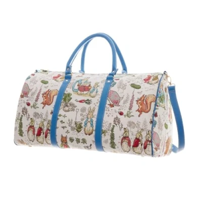 Image of Signare Classic Peter Rabbit Woven Tapestry Travel Duffle Overnight Weekend Bag One Size Carry On Hand Luggage Sports Gym