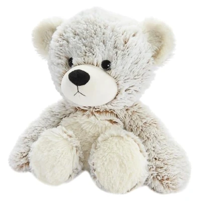 Image of Warmies Plush Marshmallow Beige Bear Microwavable Weighted Teddy with French Lavender Scent, Hot or Cold for Cool Relaxation and Warm Relief