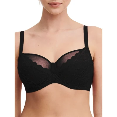 Image of Chantelle Floral Touch VERY Covering Underwired bra, Women&#039;s, Size: 36C, Black