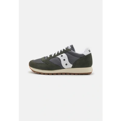 Image of Saucony Men&#039;s Jazz Original Vintage Sneaker, Forest Grey, 9.5 UK