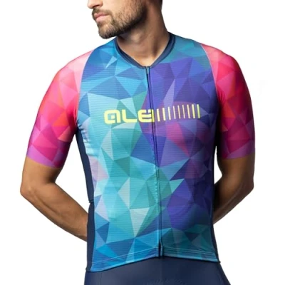 Image of Alé Cycling Men&#039;s PR.E Valley Short Sleeve Jersey, Blue, S