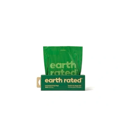 Image of Earth Rated Dog Poo Bags, Thick Grab and Go Single Roll, Ideal for Backyard Pickups, Unscented, 300 Bags