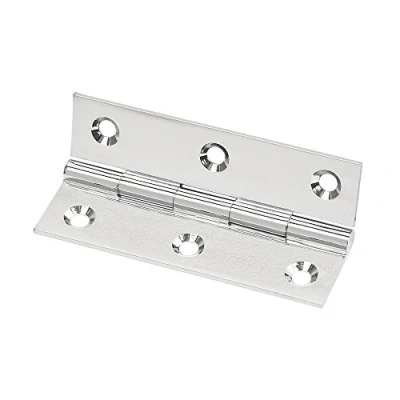 Image of Merriway BH04289 (2 Pcs) 50mm inch) Butt Hinge, Chrome Plated on Solid Brass Pack of 2 Pieces