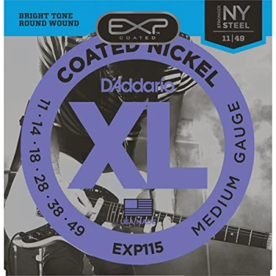 Image of D&#039;Addario EXP115 Coated Nickel Plated Steel Blues or Jazz Rock Electric Guitar Strings