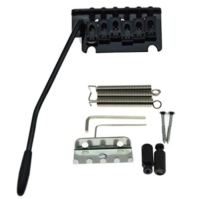 Image of KAISH Black 2 Point ST Strat Style Guitar Tremolo Bridge Locking System