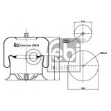 Image of MLF7164 Boot, air suspension FEBI BILSTEIN 39854 Front Axle MERCEDES BENZ: ATEGO 2