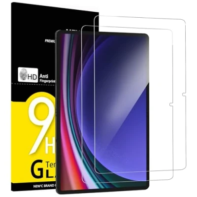 Image of NEW&#039;C 2 Pack Designed for Samsung Galaxy Tab S9 / FE 11 Inch Screen Protector Tempered Glass, Bubble Free, Ultra Resistant
