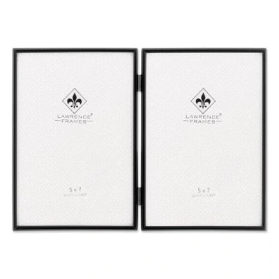 Image of Lawrence 660057D 5x7 Hinged Double Simply Black Picture Frame