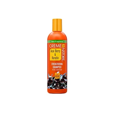 Image of Creme Of Nature Crème Acai Berry and Keratin Strengthening Shampoo, 12 oz, White