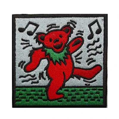 Image of Rock Off Grateful Dead Dancing Bear Square Official Woven Patch