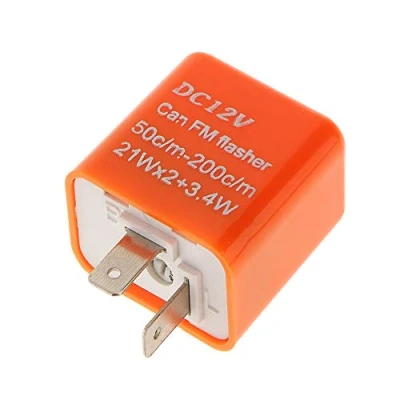 Image of ETOPARS Orange 12V 2Pin Adjustable Electronic Turn Signal LED Light Flasher Relay Fix Motorcycle Hyper Blink Flash Indicator