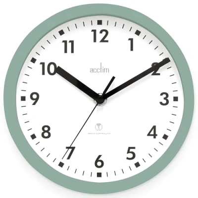 Image of Acctim 74665 Nardo 20cm Radio Controlled Green Wall Clock