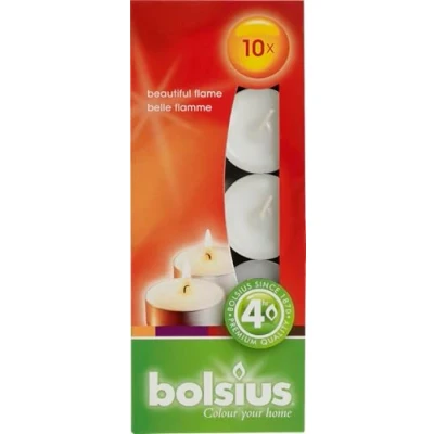 Image of Bolsius 4 hour burning Tealights, &quot;Box 10&quot;
