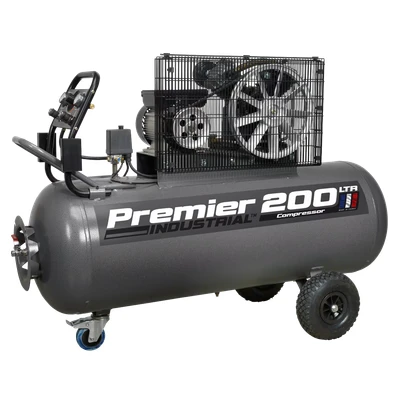 Image of Sealey Sac3203B Compressor 200Ltr Belt Drive 3Hp with Front Control Panel