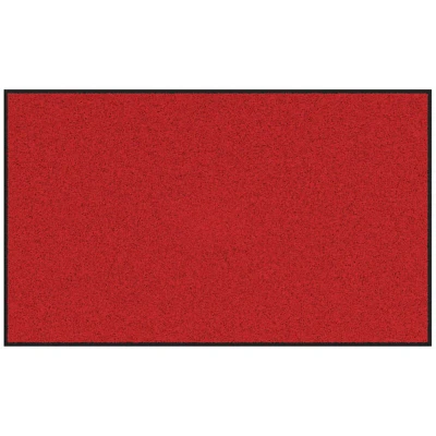 Image of vidaXL Red Doormat Rectangular Polypropylene Indoor/Outdoor Rug 150x90cm Medium Pile Bedroom Entryway Mat