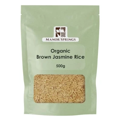 Image of Organic Brown Jasmine Rice 500g by Manor Springs