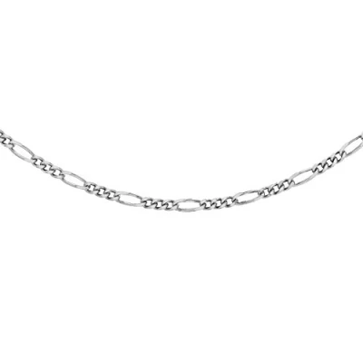 Image of Carissima Gold Women&#039;s 9 ct White 1.8 mm Diamond Cut Figaro Chain Necklace of Length 46 cm/18 Inch