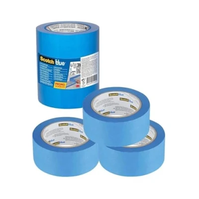 Image of ScotchBlue Multi Surface Premium Masking Tape, Pack of 3, 48 mm x 41 m, Scotch Adhesive Blue Painters For Painting and Decorating, Indoor &amp; Outdoor, Sticks Well, 70% PEFC