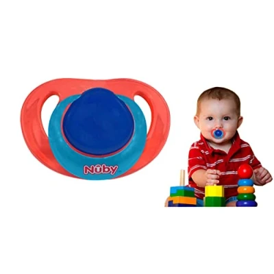 Image of Orthodontic Baby Pacifier Dummy, Ultra Air BPA Free Silicone Soother for Newborn Babies 6 36 Months (Red)