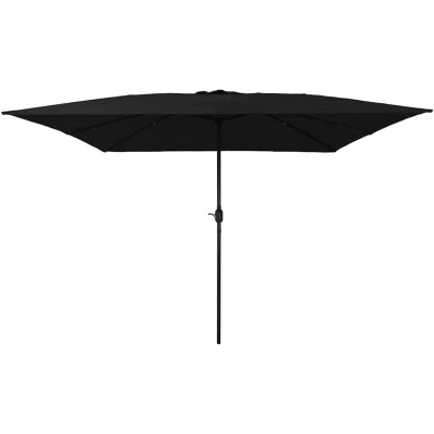 Image of vidaXL Square Garden Parasol 295x245 cm Black