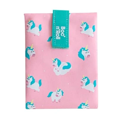 Image of Roll&#039;eat ® Reusable Sandwich Bag Container Eco Friendly Food and Washable Wrap Unicorn Boc&#039;n&#039;Roll Mr Wonderful