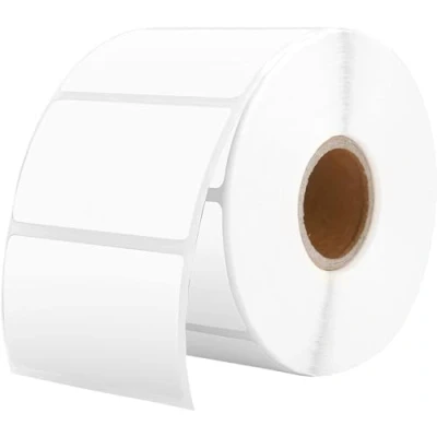 Image of Self Adhesive Address Labels, Blank Direct Thermal Label Stickers 57mm x 32mm 1000 Labels per roll 1 Roll, White