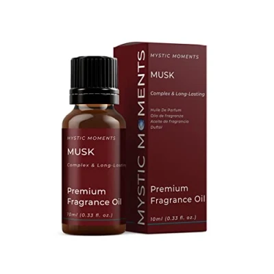 Image of Mystic Moments Musk Fragrance Oil 10ml Perfect for Soaps, Candles, Bath Bombs, Burners, Diffusers and Skin &amp; Hair Care Items