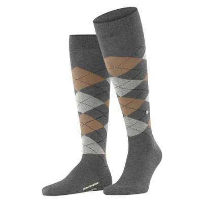 Image of Burlington Men&#039;s Edinburgh M KH Wool Long Patterned 1 Pair Knee High Socks, Blue (Marine 6120) new eco friendly, 6.5 11