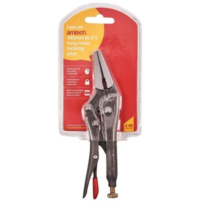 Image of Amtech C1520 165mm (6.5&quot;) Long Nose Locking Pliers