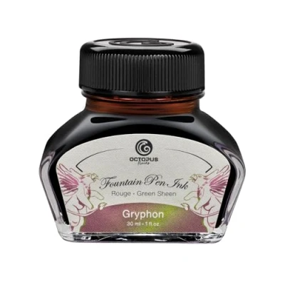 Image of Octopus Fluids Gryphon Sheen Ink Fountain Pen Ink, Brown, 30 ml