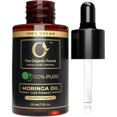 Image of USDA Organic Moringa Oil Cold Pressed, Pure &amp; Natural, Carrier for Essential Oils Mixing, Skin, Hair, Face Seed Aceite de Organico