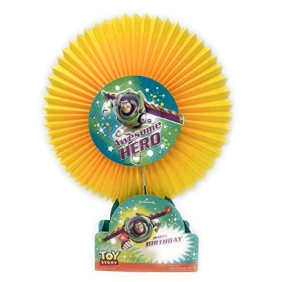 Image of Hallmark Birthday Card Open Toy Story Buzz Lightyear &amp; Woody 3D Sculpture Greeting 25525409 LARGE