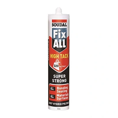 Image of Grey Soudal Fix All Turbo High Tack SMX Sealant Strong Bond Adhesive Polymer Silicone