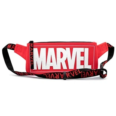 Image of Marvel Loungefly Logo Unisex Belt Pouch red White Black, Nylon,