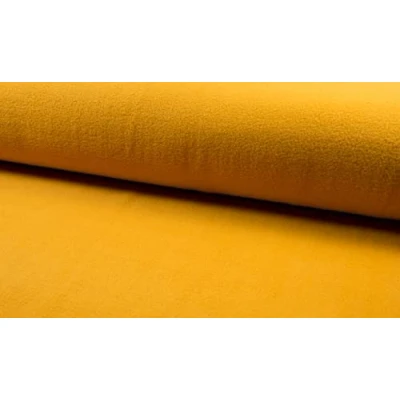 Image of Lambskin Polar Fleece Fabric Material Ochre, 1Mtr 150cm x 100cm