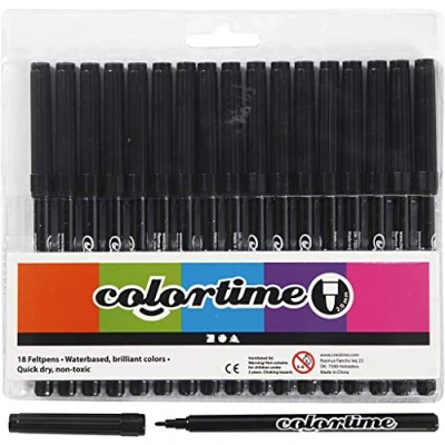 Image of Colortime 18 Piece Marker, Black