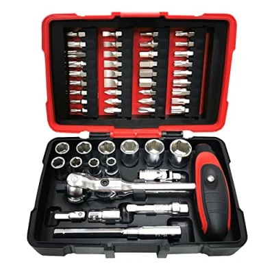 Image of KS Tools 922.0651 Ultimate Socket and Bit Set 1/4 Inch 52 Pieces with Modifix Ratchet