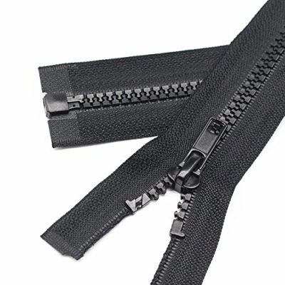 Image of YaHoGa 2PCS #5 73cm Separating Jacket Zippers for Sewing Coats Zipper Black Molded Plastic Bulk (29&quot; 2pcs)
