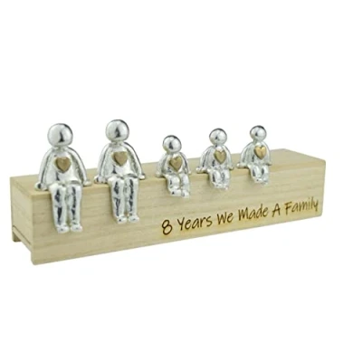Image of Pirantin Bronze Heart We Made A Family 8th Anniversary Ideas Choose Your Only Combination (3 Children)