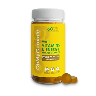 Image of OMG! Multivitamins Energy Release Complex Mango Everyday Active Gummies by OhMyGummie Vitamins, Minerals &amp; Antioxidants (A, C, D, E, B2, B5, B6, B7, B9, B12 Zinc) Vegetarian Gelatin Free