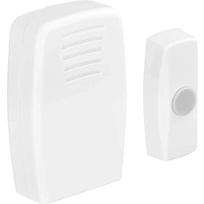 Image of Masterplug Wireless Push Button DoorBell with a 30 Metre Range, Battery Operated