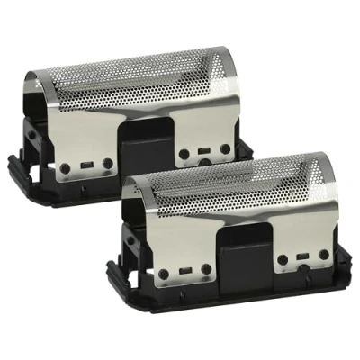 Image of vhbw 2 x Grille Compatible with Braun Synchron 5235, 5265, 5266, 5533, 5212, 5213, 5211 Electric Shaver + Frame, Black/Silver